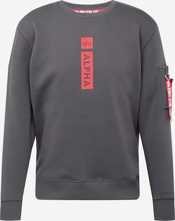 ALPHA INDUSTRIES Sweatshirt in Grey: front