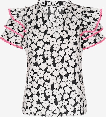 melns swirly Blūze: no priekšpuses