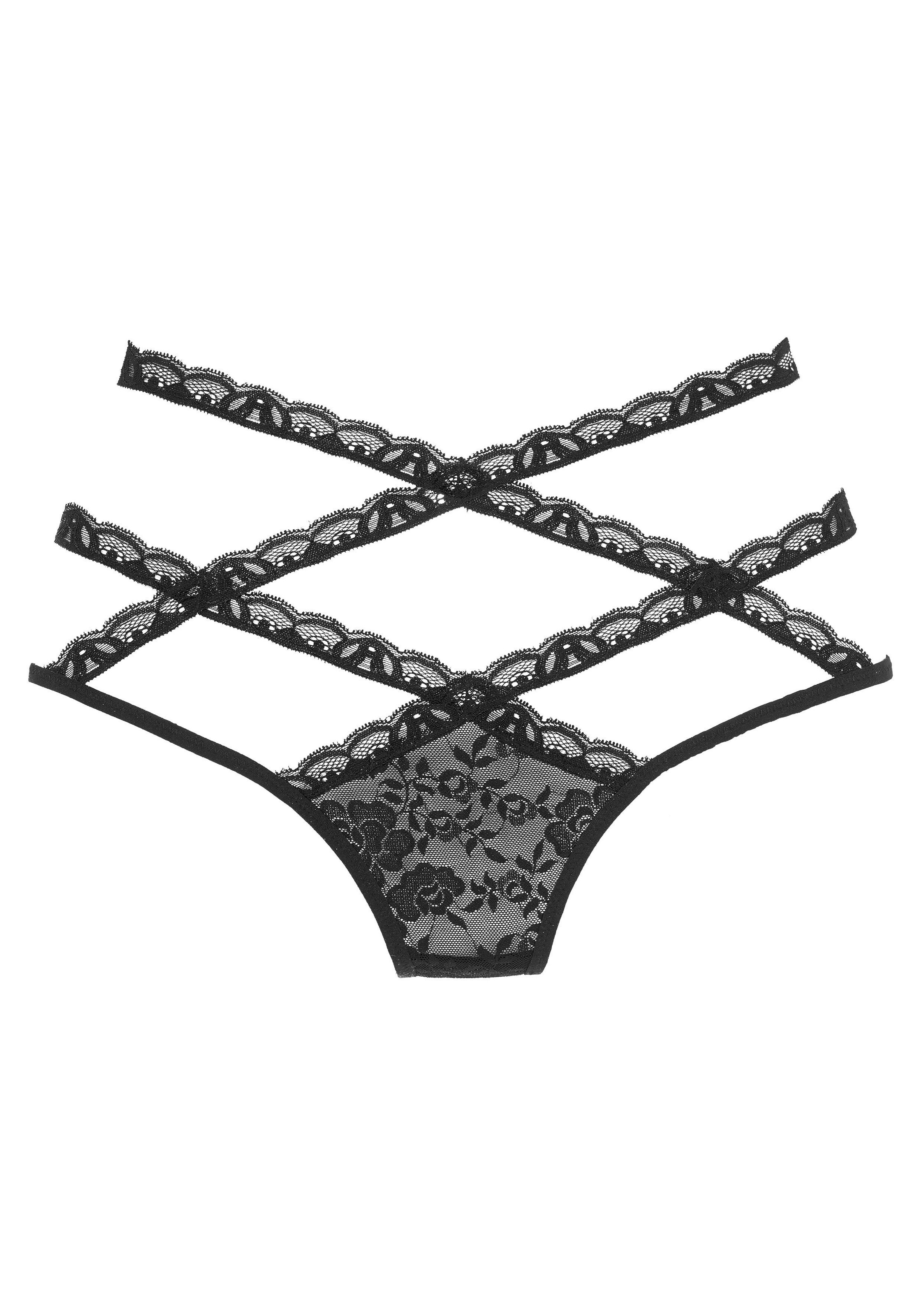 PETITE FLEUR GOLD Stringid, värv must: eest vaates