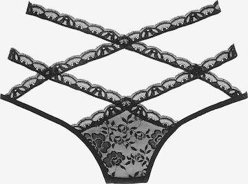 String di PETITE FLEUR GOLD in nero: frontale