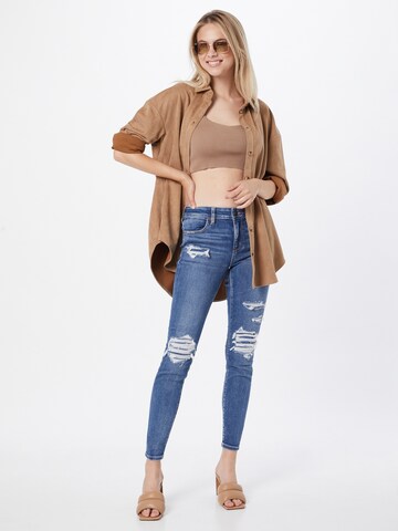 American Eagle Skinny Džíny – modrá