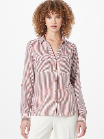 VERO MODA Blouse 'Bumpy' in Bruin: voorkant