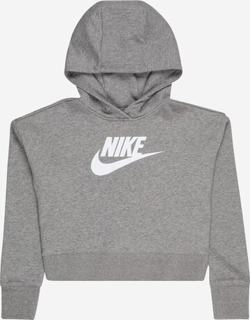 Bluză de molton de la Nike Sportswear pe gri: față