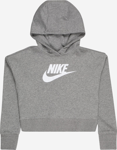 Nike Sportswear Μπλούζα φούτερ σε γκρι μελανζέ / λευκό, Άποψη προϊόντος