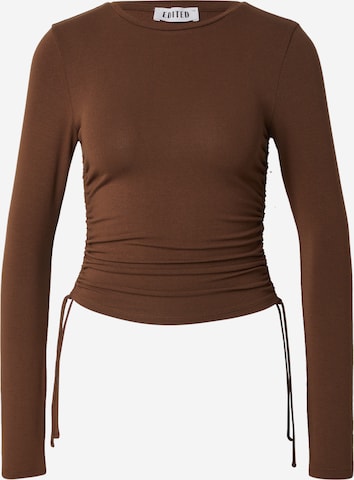 brūns EDITED T-Krekls 'Zilly': no priekšpuses