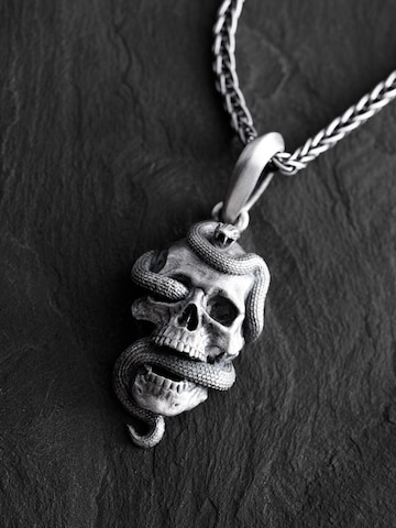 Pendentif 'SKULL AND SNAKE' REYTEL en argent