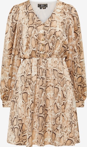 Robe-chemise faina en beige : devant