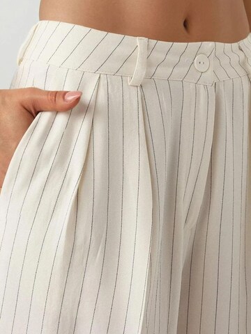 Hiccup Wide leg Pleated Pants in Beige