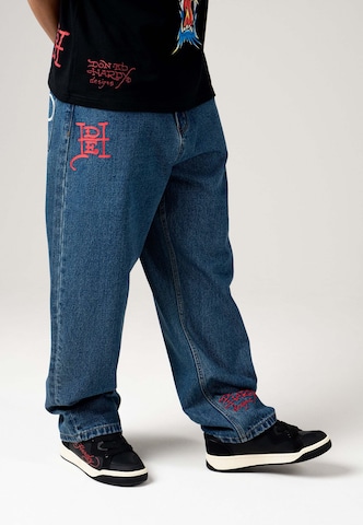 Ed HardyLoosefit Traperice - plava boja: prednji dio