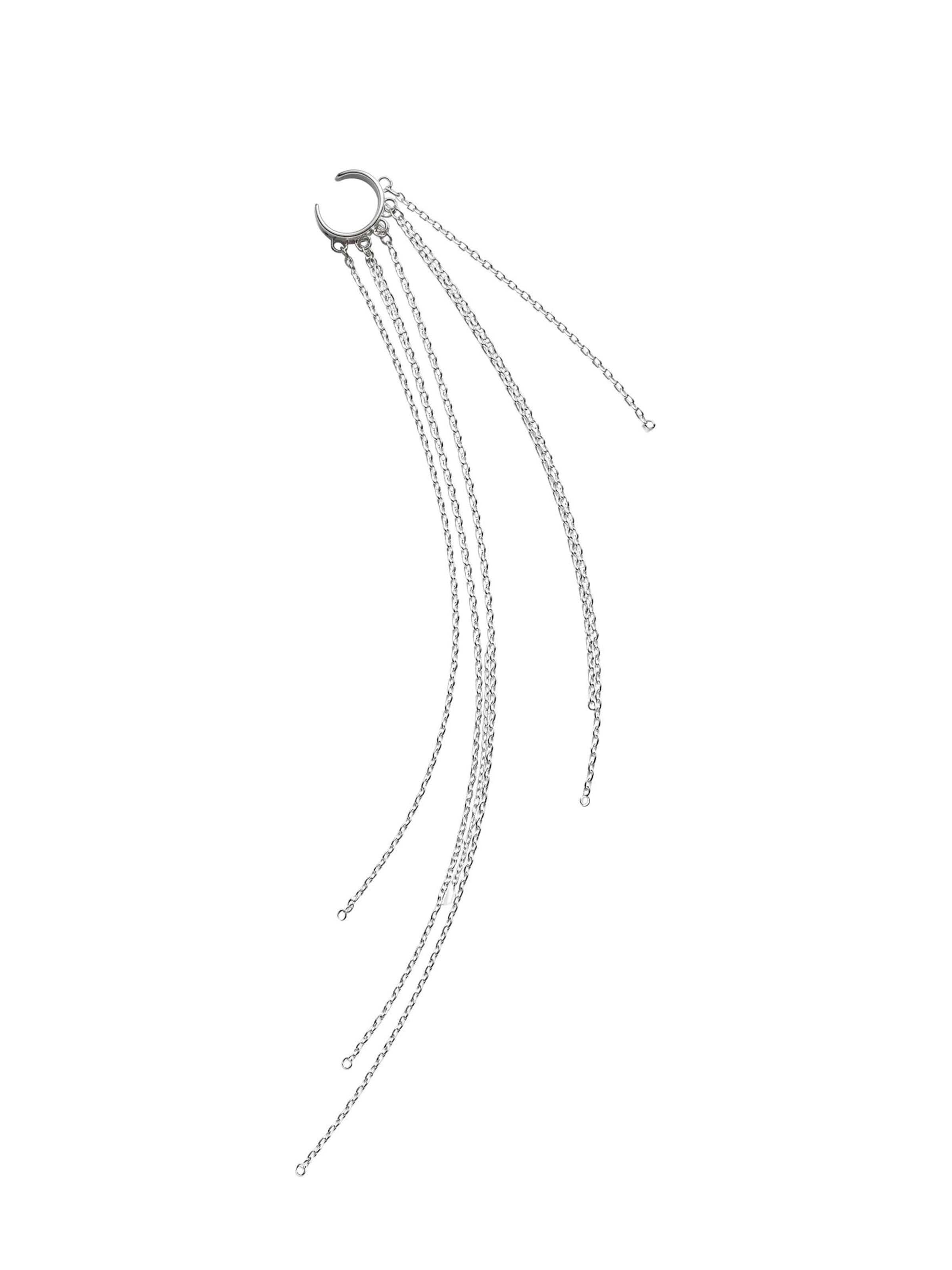 REYTEL Ohrringe 'CASCADE'‌‌‌‌‌ in Silber: Vorderseite