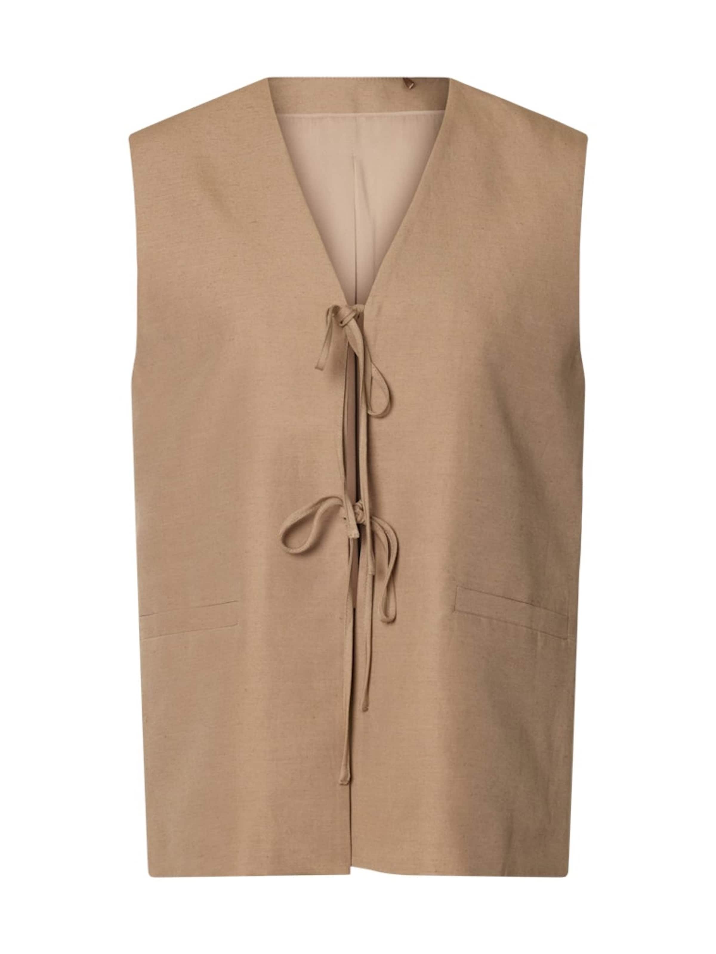 SELECTED Suit Vest 'SLFTERRY TIE VEST' in 42 in Beige, Item view