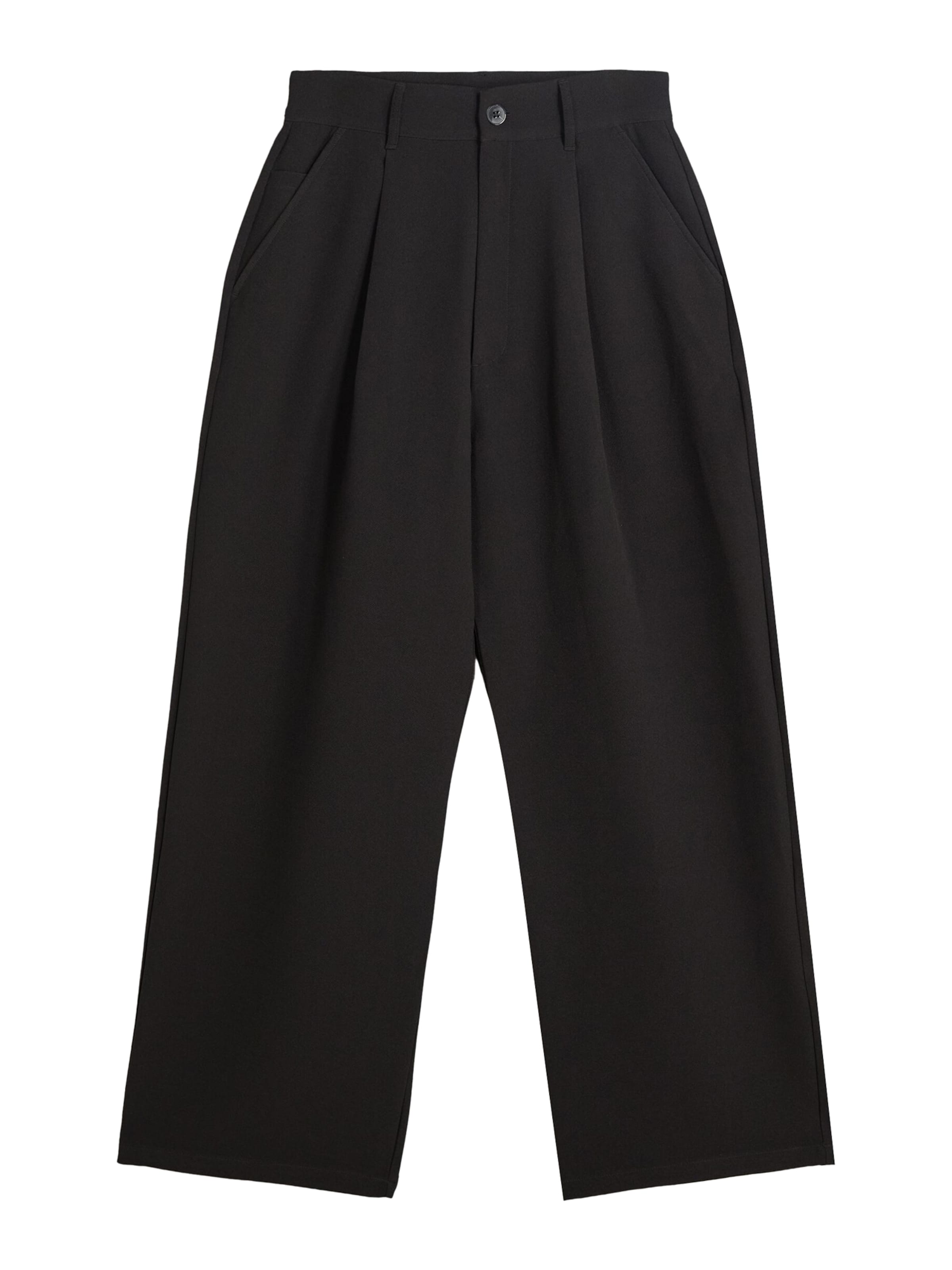 Bershka Loosefit Hose in Schwarz: Vorderseite