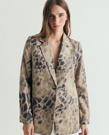 Scalpers Print Linen Blazer ' ' in Grün