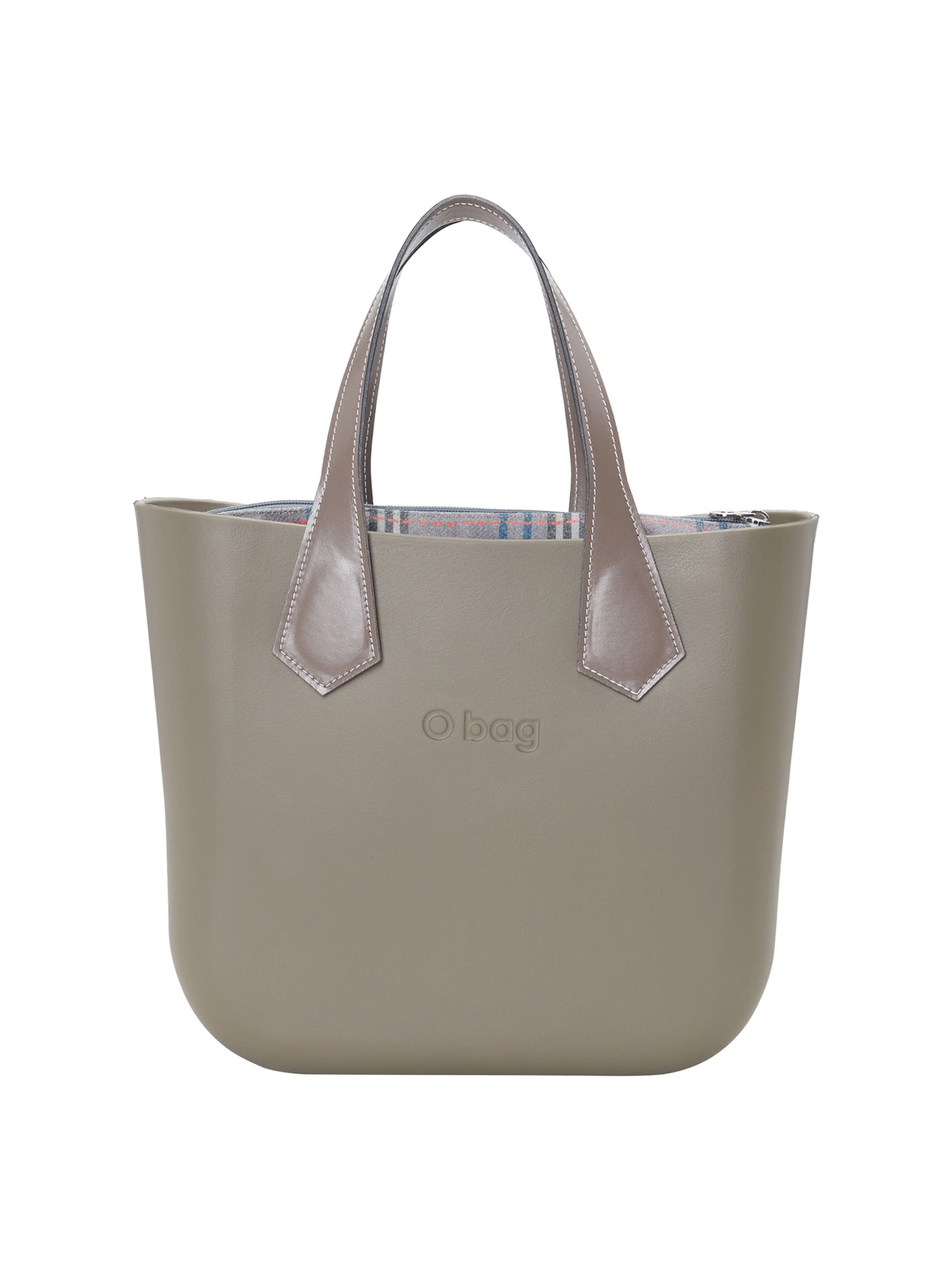 O bag Handbag in Grey: front