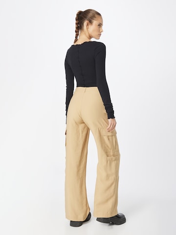 Wide Leg Pantalon cargo Tally Weijl en beige