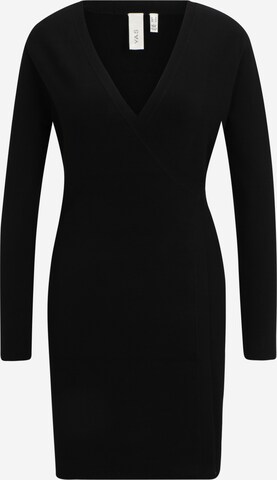 Y.A.S Petite Gebreide jurk 'HALTON' in Zwart: voorkant