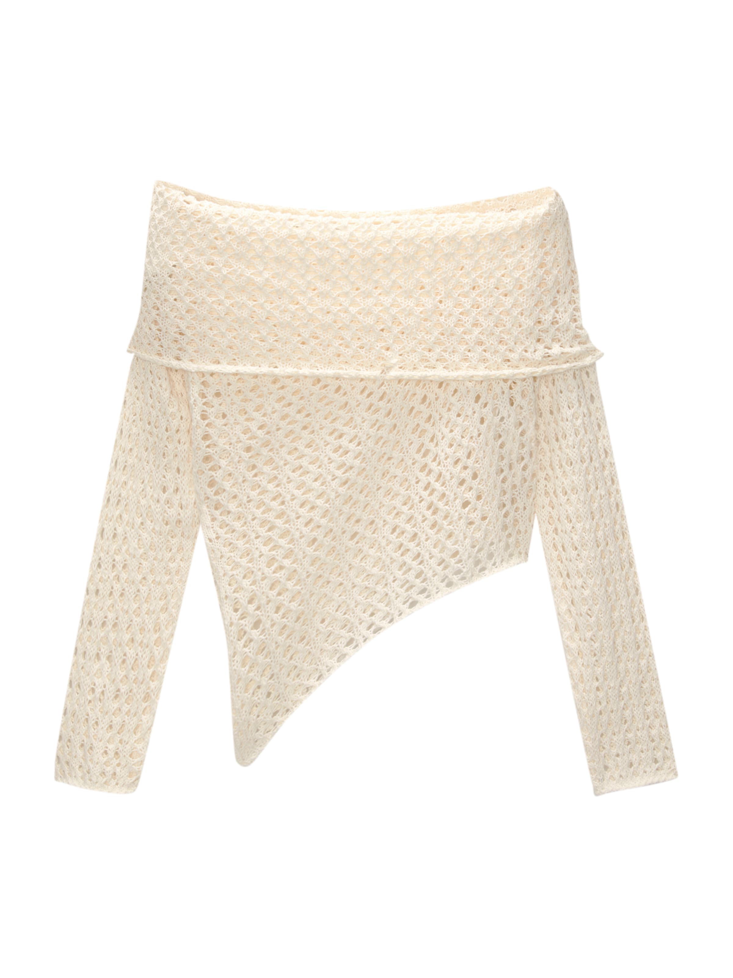 Pull&Bear Пуловер в бежово: отпред