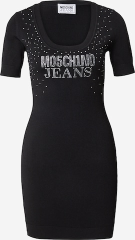 Moschino JeansPletena haljina - crna boja: prednji dio