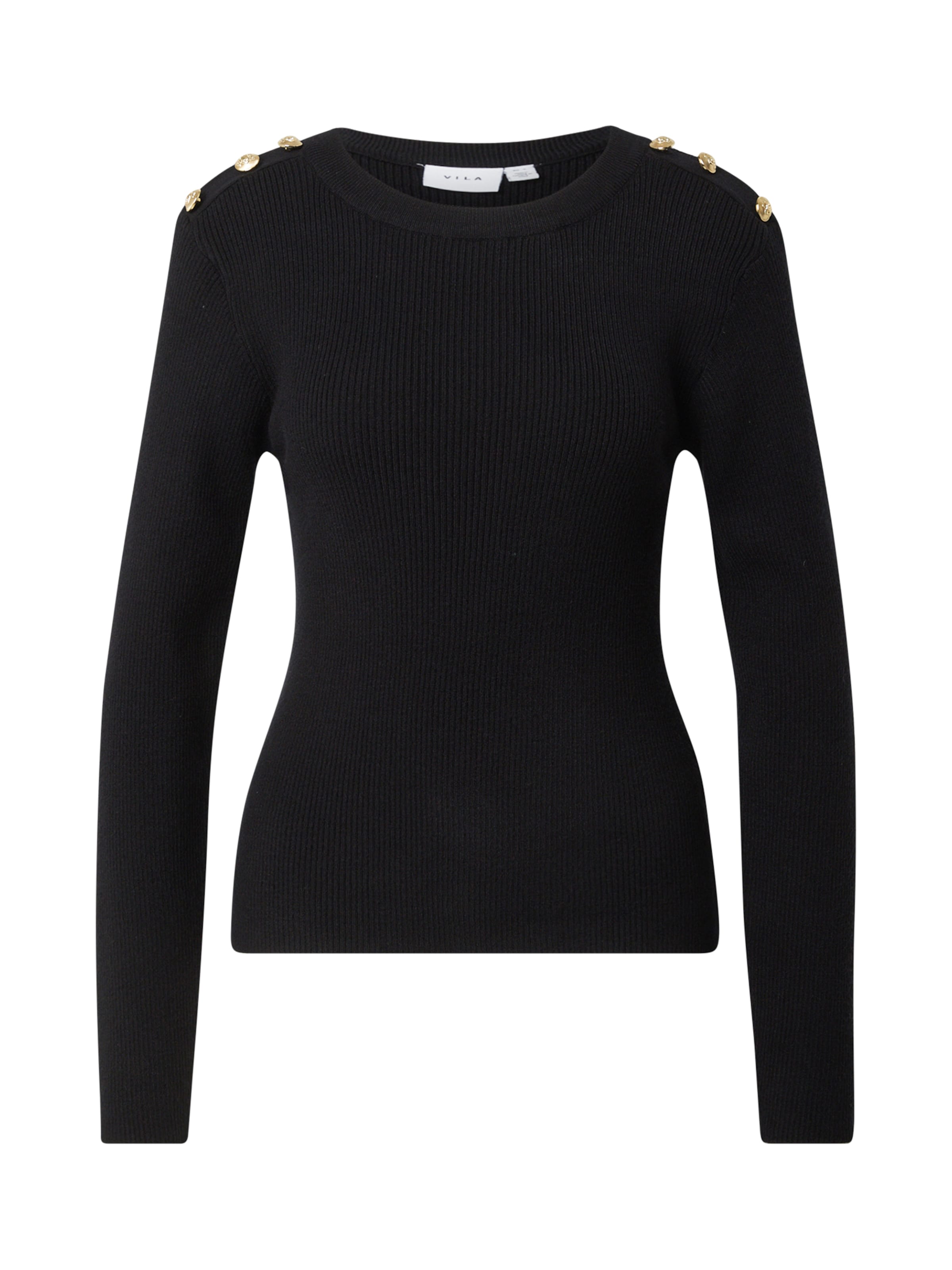 VILA Sweater in Black: front