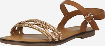 ABOUT YOU Sandal 'Lenja' in Brown: front