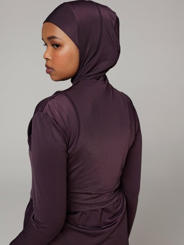 SIYA Swimwear T-shirt Badpak 'Hijab' in Lila