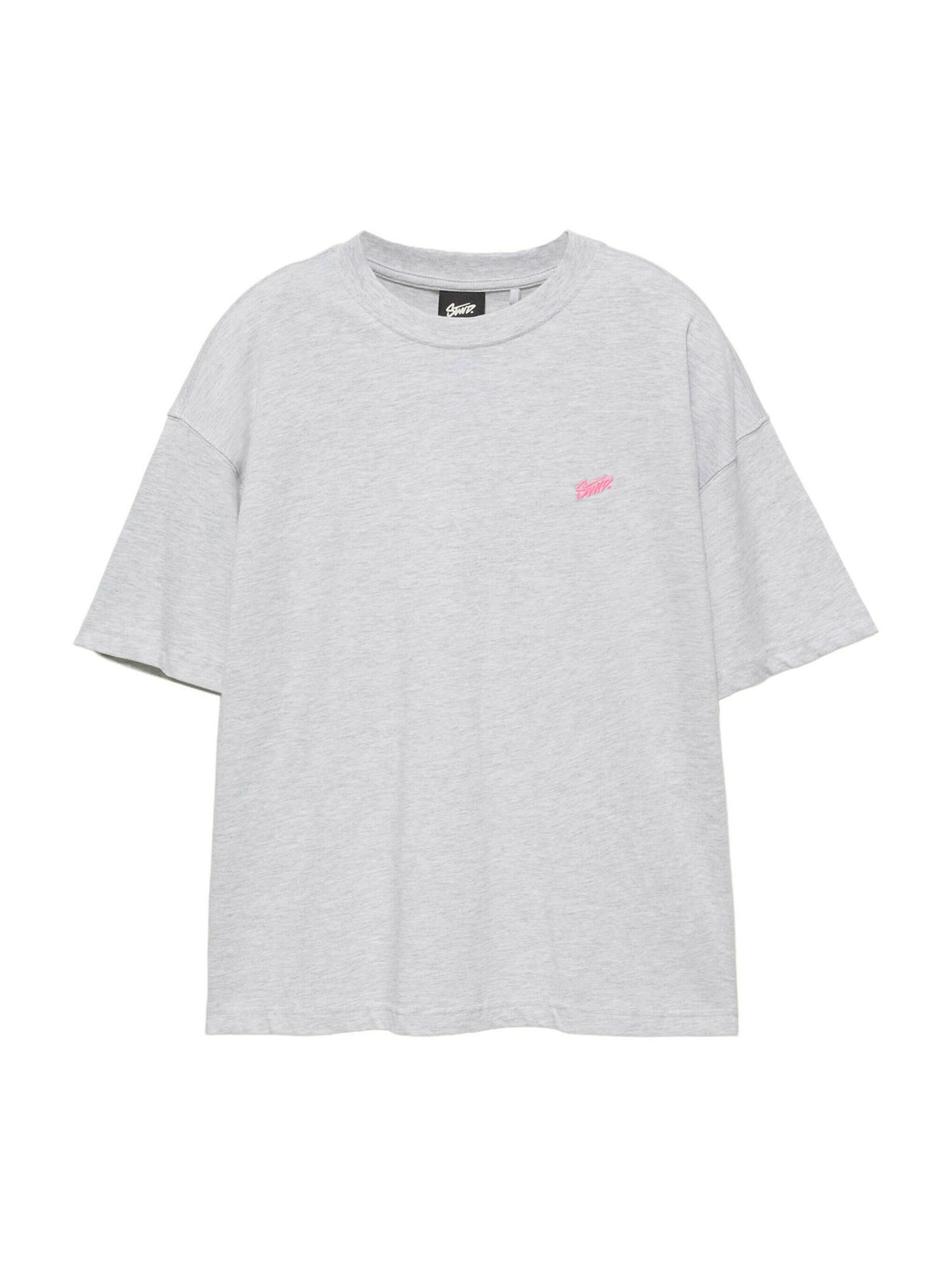Pull&Bear T-Shirt 'STWD' in Grau: Vorderseite
