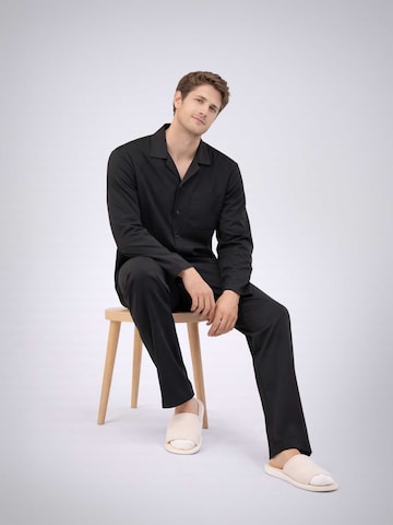 PANTONECLO Pyjama lang 'Pantoneclo Men’s Nightwear Set' in Zwart