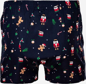 Happy Shorts Boxershorts 'Christmas' in Blauw