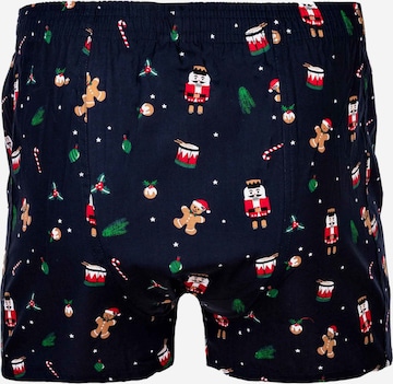 Boxer 'Christmas' di Happy Shorts in blu