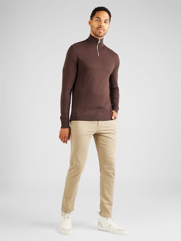 JACK & JONES Sweater 'Emil' in Brown