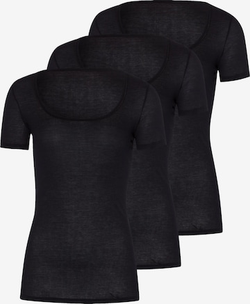 Hanro Unterhemd 'Ultralight' in Schwarz: Vorderseite