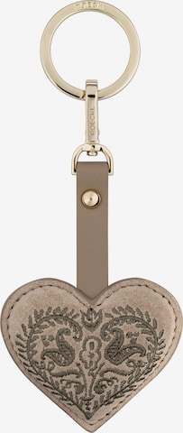 Porte-clés 'HERZBLATTL' Roeckl en beige : devant