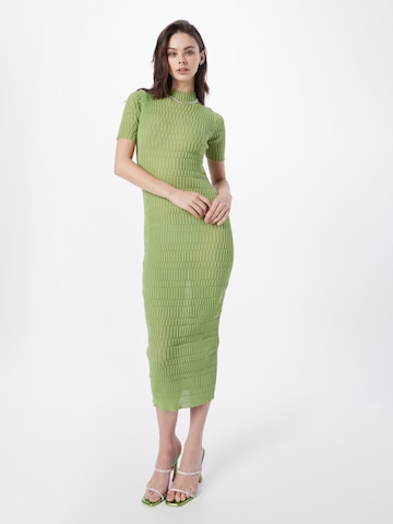 WEEKDAY - Vestido de malha 'Claire' em verde: frente