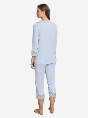 Hanro Pyjama 'Moments' in Blauw