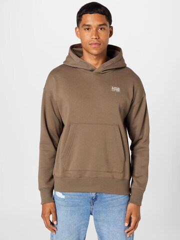 G-Star RAW Sweatshirt in Bruin: voorkant