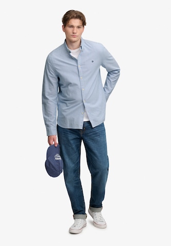Superdry & Co Regular fit Button Up Shirt in Blue