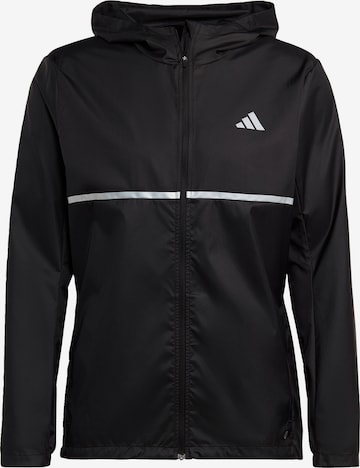 ADIDAS PERFORMANCE Sports jacket 'Own the Run' in Black: front