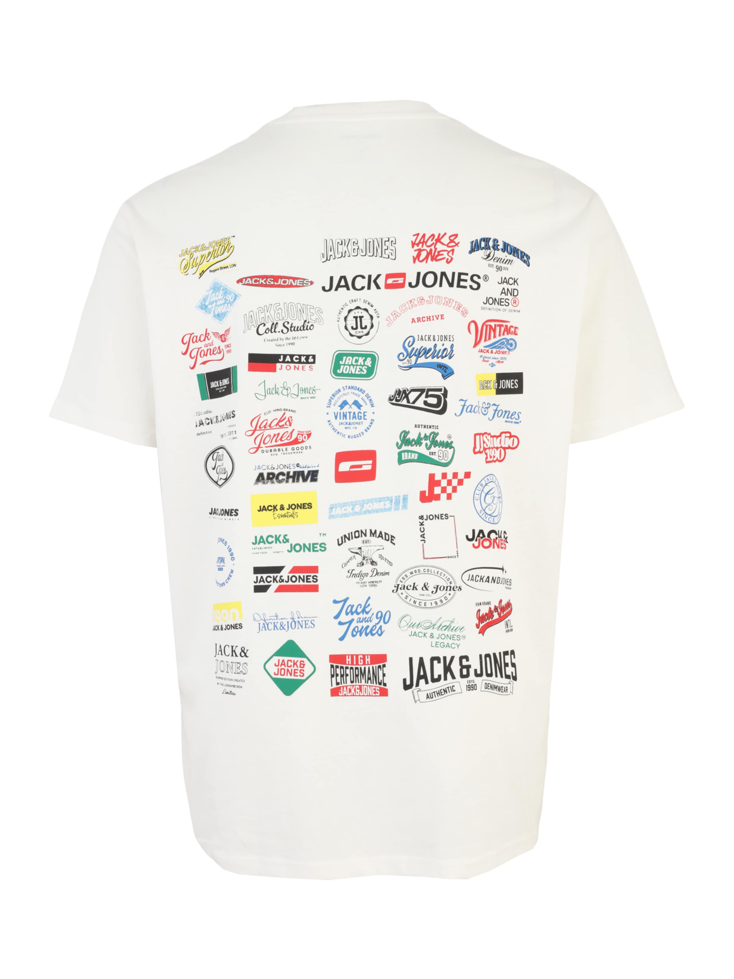 Jack & Jones Plus Футболка 'JJLEGACY' в Белый