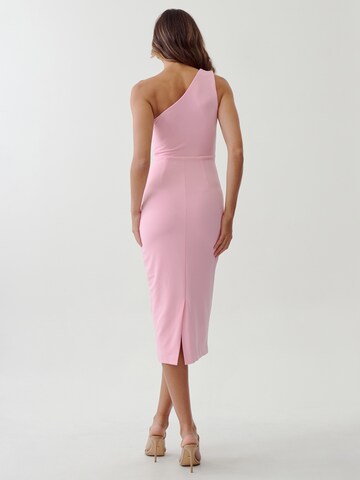 Tussah Dress in Pink: back