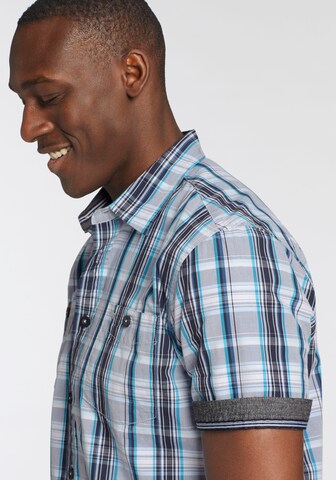 Man's World Regular Fit Hemd in Blau