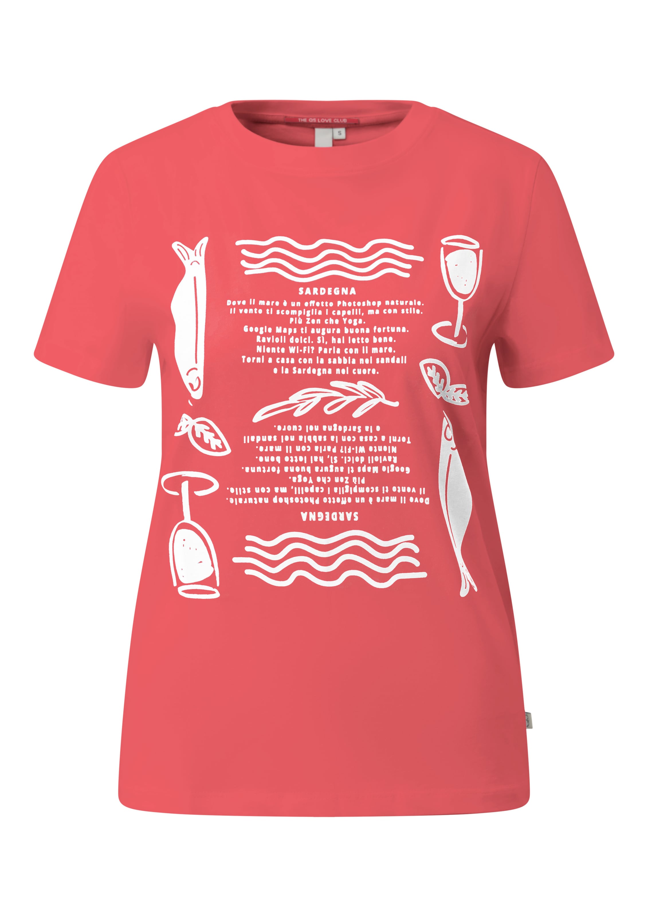 T-shirt QS en rouge : devant