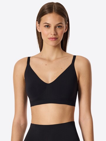 SCHIESSER Top ' Seamless Contouring ' in Zwart: voorkant