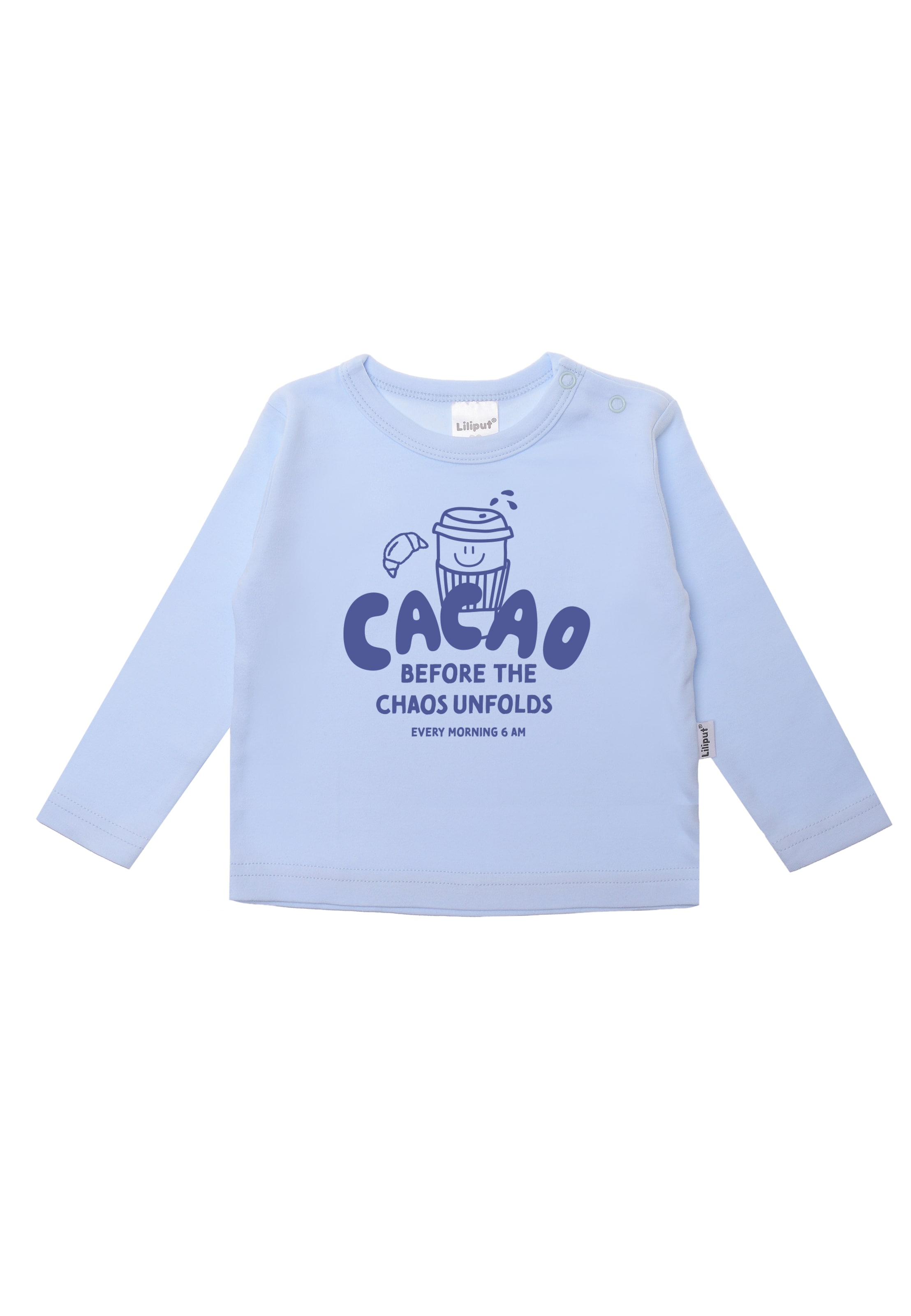 LILIPUT Langarmshirt 'Cacao' in Blau: Vorderseite