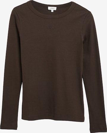 s.Oliver Shirt in Bruin: voorkant