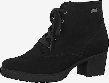 JANA Lace-Up Ankle Boots in Black: front