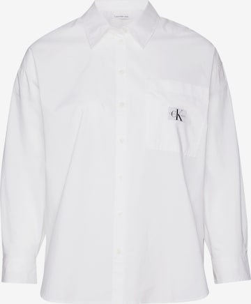 Calvin Klein Jeans Curve Blouse in White: front