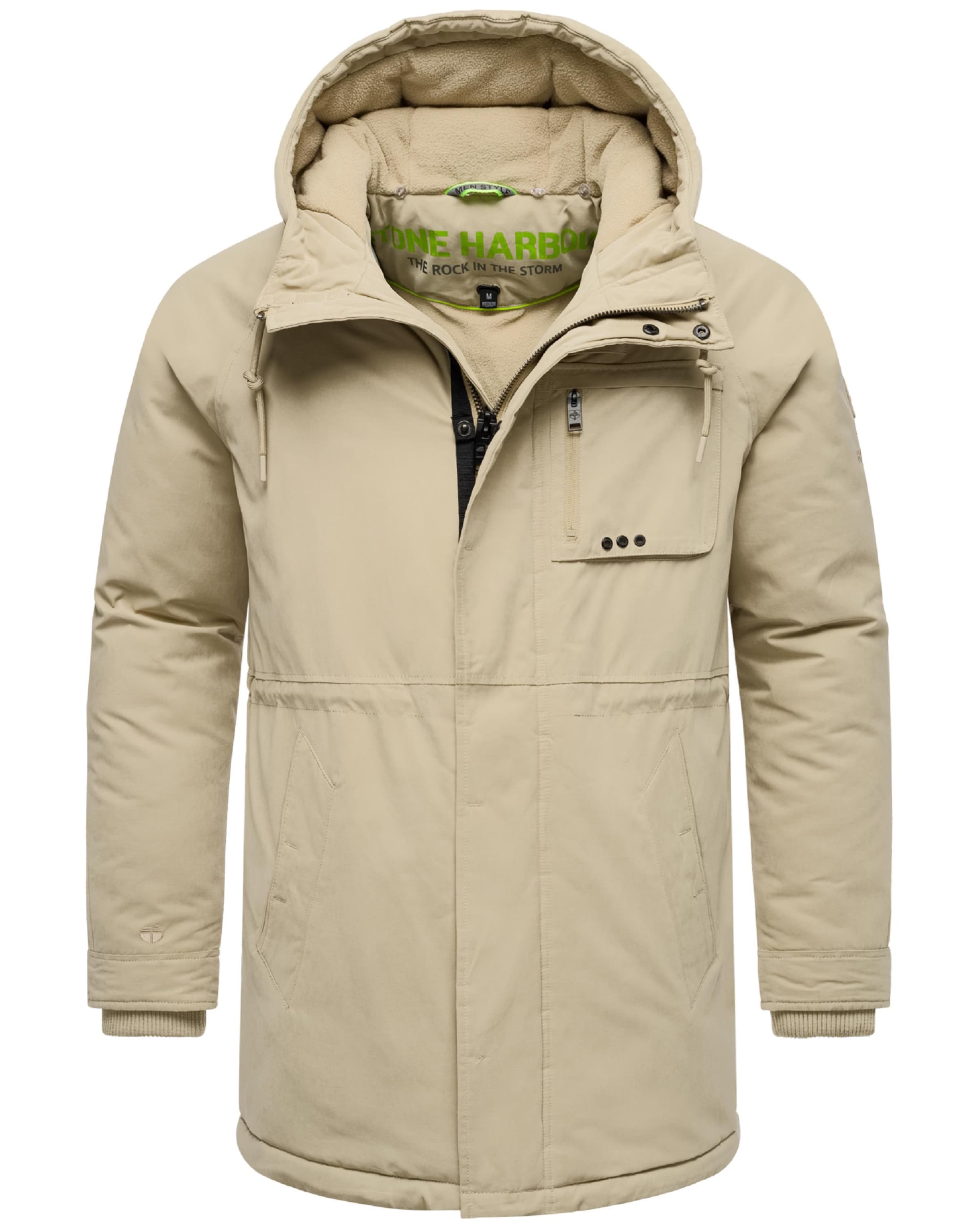 STONE HARBOUR Vinterfrakke 'Navroos XX' i beige