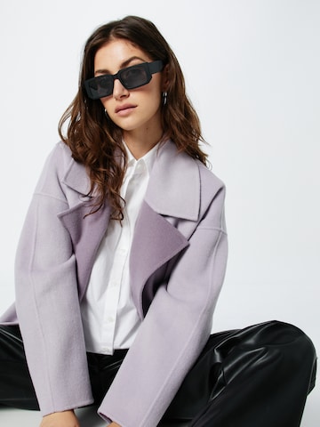 Calvin Klein Between-Seasons Coat in Purple