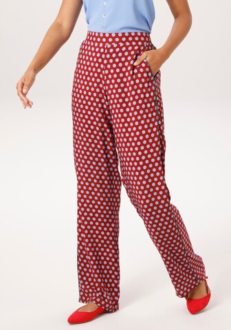 Aniston CASUAL Pajama Pants in Red: front