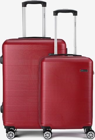Benzi Suitcase Set in Red: front